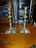 c1830 Old Sheffield Plated Candlesticks Matthew Boulton 23.5cm stunning pair