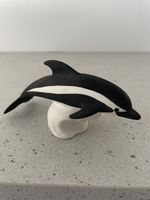 Highbank Porcelain Figurine Lochgilphead Scotland Black Dolphin Orca Whale.