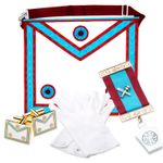 Lambskin Masonic MARK Master Masons Apron MM PACK (Jewel, Gloves etc Regalia)