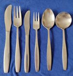 Moderna Mid Century Moderna England 'Boston' Stainless-6 Place Settings-36 Piece