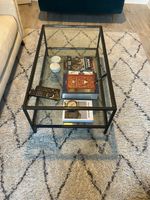 Coffee Table - Glass and Metal. Condition: Excellent Condition Collection Only