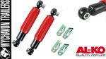 AL-KO Octagon Shock Absorbers 1800kg RED ALKO Caravan inc Brackets ONE PAIR