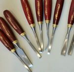 12 Pc Wood Carving Chisels. Wooden Handles