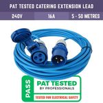 PAT TESTED ICE CREAM VAN OR CATERING VAN CHARGER LEAD REFRIGERATION VAN BLUE