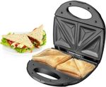 Small Sandwich Maker 2 Slice Sandwich Toaster Machine Non-Stick Easy Clean 750W