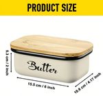 Metal Butter Dish with Lid Airtight Vintage Retro Kitchen Storage Box Container
