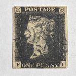 GB QV SG2, 1d black PLATE 1a  Maltese cross (F-I) 4 margins fine used