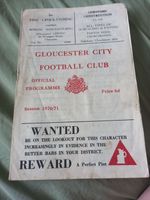Gloucester City Football Programme V Abergavenny  1970/71 F A Trophy 
