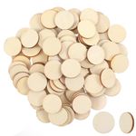 100 Pcs Unfinished Wood 1× 0.1 inches/ 2.5× 0.25 cm, Original wood color