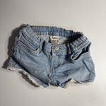 Girls Oshkosh Denim Shorts Size 3 Toddler Adjustable Waist Used In Excellent