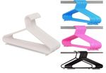 Kids Plastic Hangers Clothes Flocked Coat Trouser Hanging Space saving