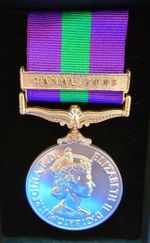 ERII GENERAL SERVICE FULL SIZE MEDAL CANAL ZONE CLASP + RIBBON REPRODUCTION/COPY