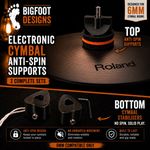 2 x 6mm Electronic Cymbal Nuts, Felts and Anti-Spin Collars for 6mm Support Arms