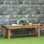 Outdoor Garden Bench Patio Loveseat Fir Solid Wood 2 Person Water-Resist - 1.1m