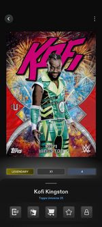 Topps WWE SLAM *DIGITAL* - Universe Red Magma Namesakes LE/10 - Kofi Kingston