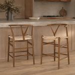 Wish Mid-Century Counter Stool Natural Paper Cord Dark or Natural Ash 66cm