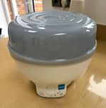 MAM Electric Baby Bottle Steriliser with Removable Tray, White/Grey