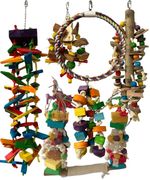 6 x The Big One Parrot Toy Pack - African Grey, Macaw, Cockatoo etc - RRP £150+,