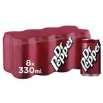 Dr Pepper Original 8 x 330ml Cans Sparkling Fruit Flavour Soft Drink