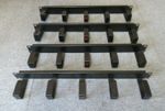 4 x Black Data Rack Cabinet Cable Tidy Bar 19" 1U Vertical Black 5 Ring / Hoops