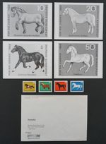 FRG PHOTO ESSAY 1969 578/581 HORSES SET 4 DRAFTS PHOTO ESSAY RARE!! e356