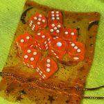 Orange Set Of 10 Transparent Dice