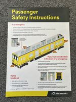 Merseyrail Class 507/508 Passenger Safety Instructions Poster (original)