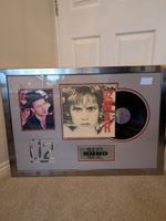 Signed Bono Picture In Frame With War Album