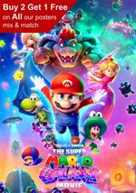 The Super Mario Galaxy Movie 2026 Teaser Movie Poster A5 A4 A3 A2 A1