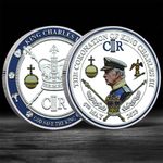 King Charles III Coronation Commemorative Coin - Royal Crown Silver Plated Medal