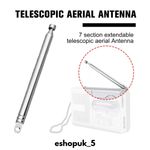 7 Section - Telescopic Aerial Antenna, For TV Radio DAB FM/AM Replacement