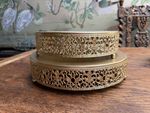 Gold cake stand set. 2 Tier