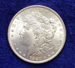 USA! Lustrous 1880 Morgan Silver Dollar  in Blazing UNC condition!