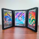 3 Card Pokemon Display Stand,Trifold Adjustable Toploader Case/Holder (3d print)
