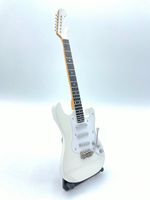 Miniature Electric Guitar - White (ornamental)