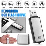 8GB/32GB DIGITAL VOICE AUDIO RECORDER DICTAPHONE USB MEMORY STICK ALLOY NEW