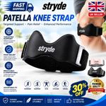 Stryde Precision Strap Knee Brace Silicone Pad Adjustable Breathable Sport UK