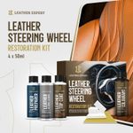 Leather Steering Wheel Repair Kit 4x50ml Leather Expert Black