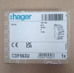 Hager CDF563U RCCB RCD 63A 30mA Type F 1P+N 230V DIN Rail IP20