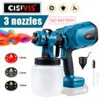 Cordless Paint Sprayer Fence Wall HVLP Spray Gun For Makita 18V 800ML