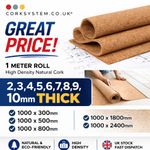 Natural Cork Sheets & Rolls 2–10mm – Insulation, DIY, Crafts (300mm – 2400mm)