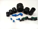 plastic water tank fittings taps elbows straights BSP threaded hosetail tefen PP