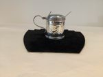 Rare Antique Arts & Crafts 1910 Solid Silver Hammered Mustard Pot Marples & Co