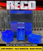10 x USED BLUE DEEP 600x400x250mm BALE ARM CRATE STACKING BOX , STORAGE BOX 