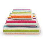Cali Multi Coloured Striped Towels - 100% Cotton Rainbow Patterned Bath Towels