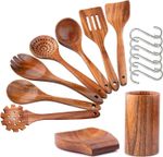 9 PCS Teak Wooden Cooking Utensils Set – Heat Resistant
