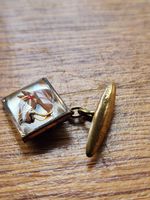 Vintage Horse Cufflinks: Reverse Carved Lucite, 1940s Equestrian Jewelry
