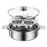 Glass Lid Steam Pot 24 Cm Kitchenware Large Capacity for Stove