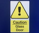 CAUTION GLASS DOOR STICKER HOUSE SHOP GARAGE WINDOW BUILDING OFFICE SAFETY
