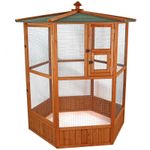 Large Wooden Aviary Bird House Budgie Finch Love Bird Canary Small Pet Shelter